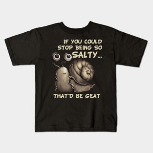 Salty snail meme Kids T-Shirt